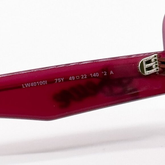 NEW LOEWE LW40100I 75Y SUNGLASSES WOMEN PINK ROUND - Picture 7 of 9